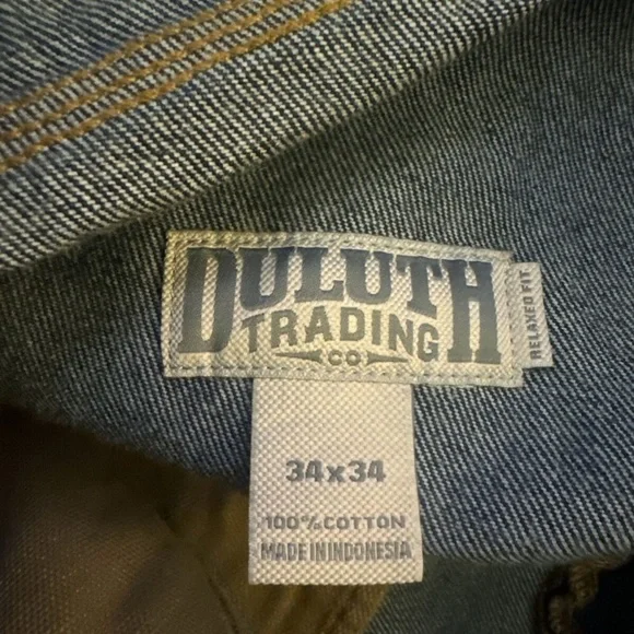 Duluth Trading Size 34x34 Dark Wash Relaxed Fit Denim Jeans - EUC - Picture 4 of 4